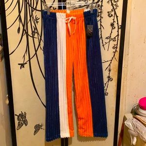 H2G Women’s Multicolored Stripes Plush Jogger Pajama Pants